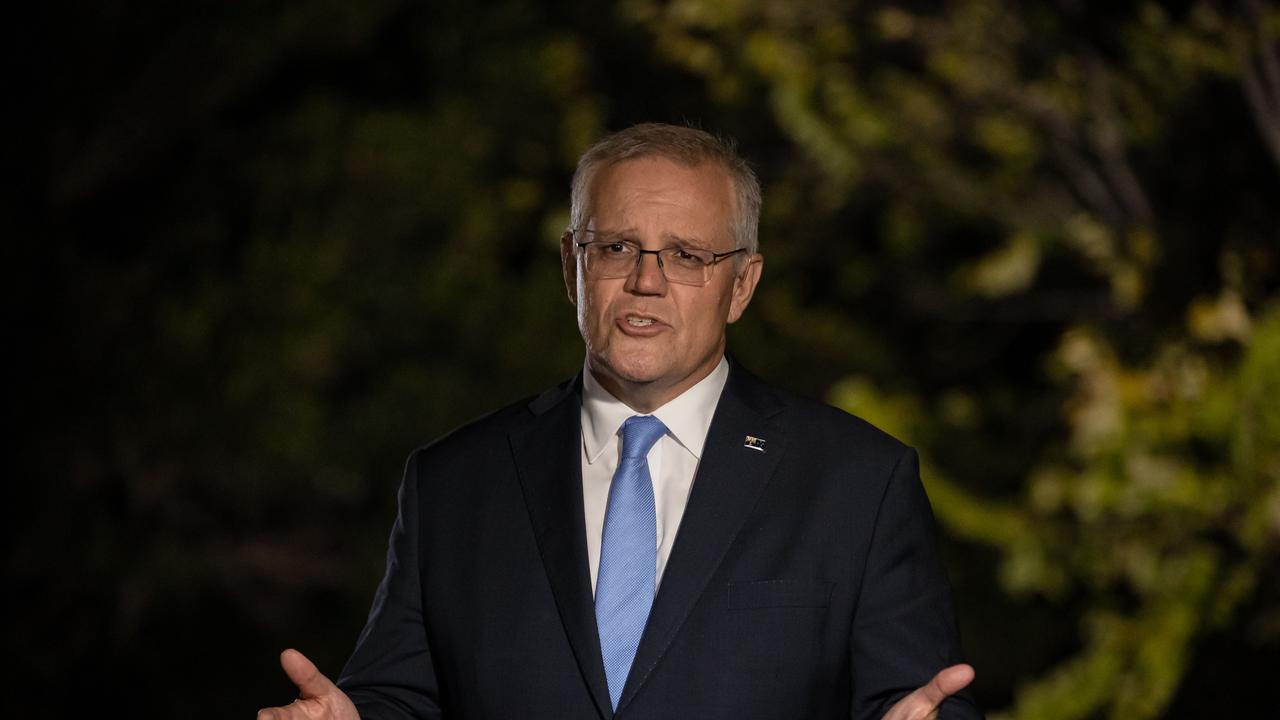 Mr Morrison earlier faced curly questions from Nine host Karl Stefanovic. Picture: Jason Edwards