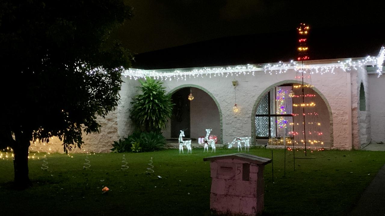 Christmas lights in Lagoon St in West Mackay. Picture: Rae Wilson
