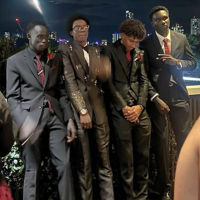 Gout Gout (left) and friends at their school formal (Instagram picture)