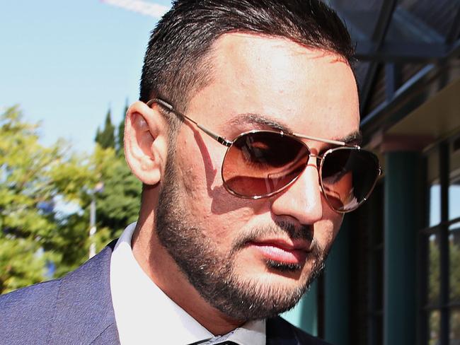 14/1/16 Salim Mehajer walking into Burwood court over his alleged threats towards Bruce Herat, the father of Lindt Cafe siege survivor Joel Herat. Salim is charged with intimidation and his AVO. Adam Yip/ The Daily Telegraph