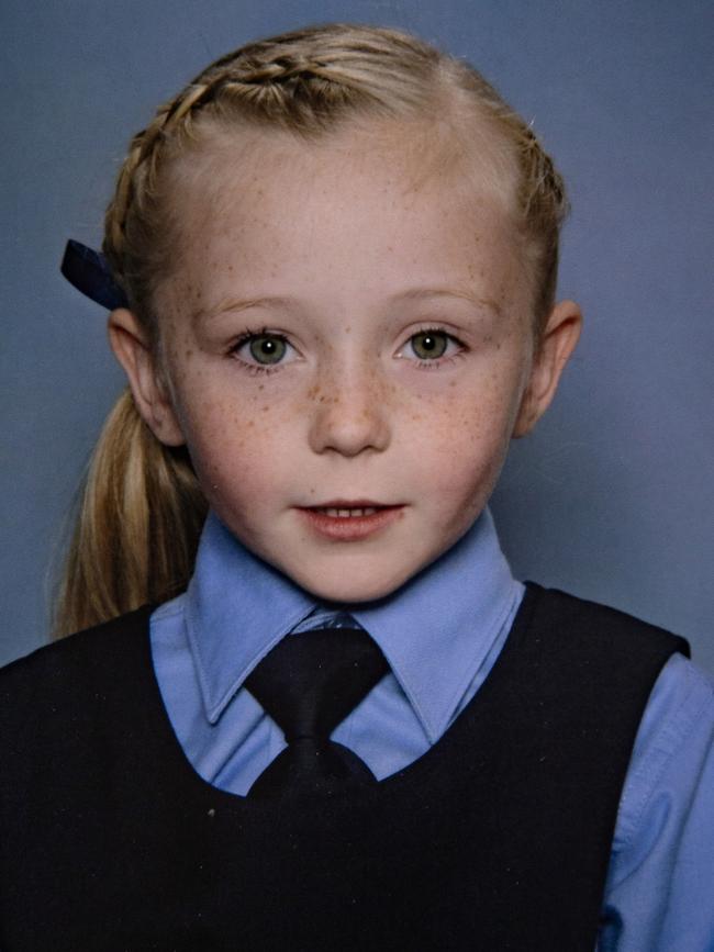 Meg Thomas in one of her primary school photos.