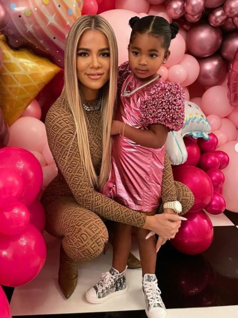 Khloe Kardashian with daughter, True Thompson. Picture: Instagram