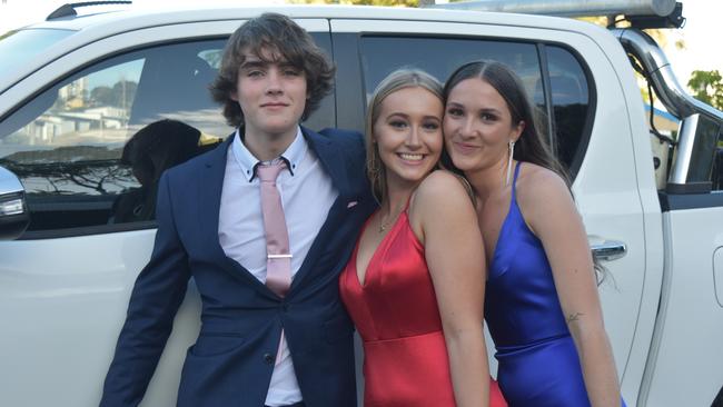 Matthew, Libby and Mia at the Maleny State High School formal on November 16, 2022. Picture: Sam Turner