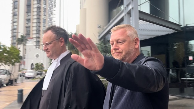 Barrister Andrew O'Brien (left) leaving the courthouse after Vesta Maudsland – trading as Sanctuary Early Learning Adventure – was sentenced. Picture: Jessica Paul