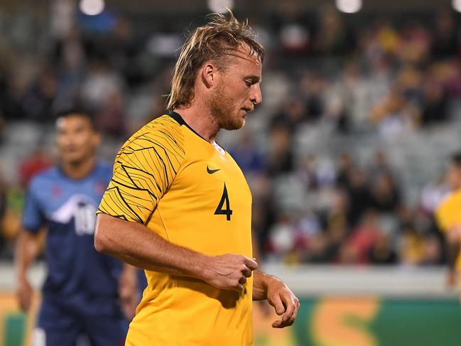 Rhyan Grant is the only A-League player named in the latest Socceroos squad. Picture: AAP Image/James Gourley