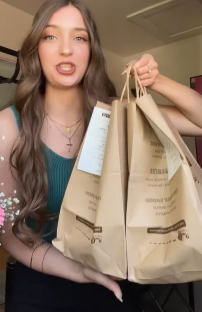She always ordered two identical chicken and rice bowls. Picture: TikTok/EmilyJoyLemus