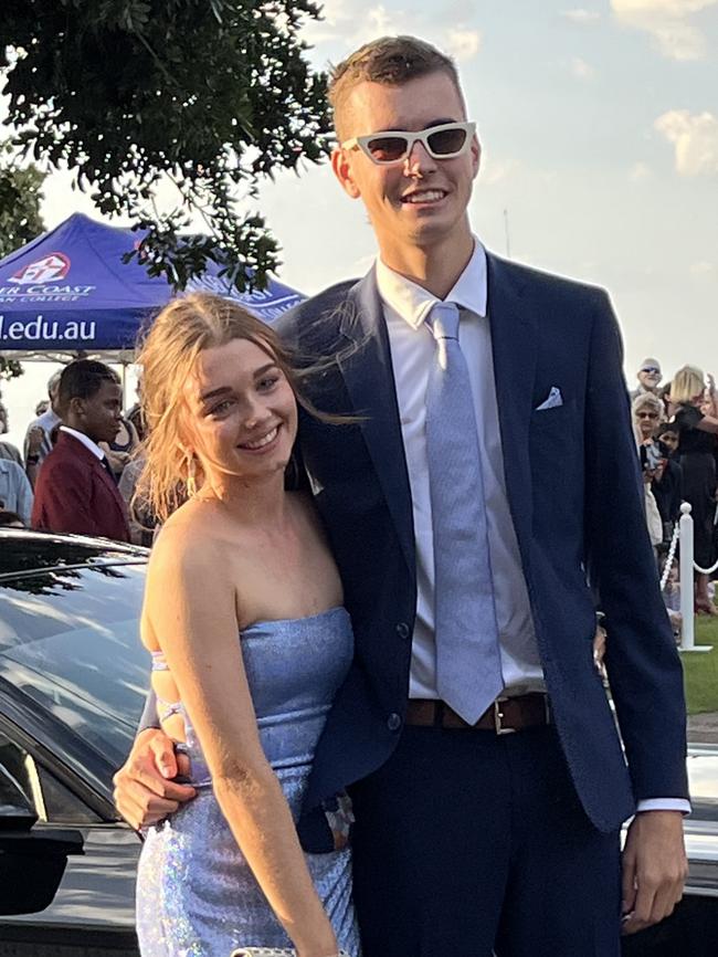 Brody Smith and Charlotte Hilton arrived at the formal in a 2018 Ford Mustang.