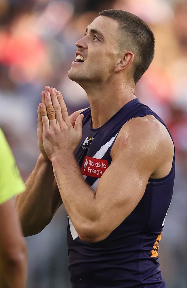 Patrick Voss has turned himself into an important player at Freo. Picture: Paul Kane/Getty Images