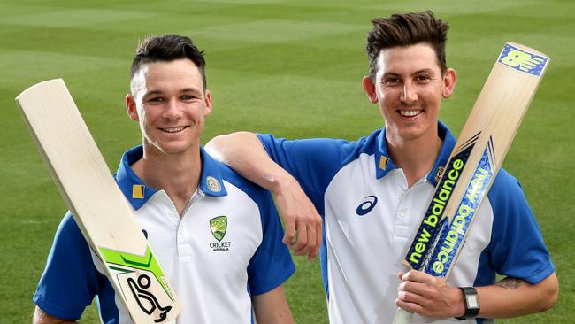 Handscomb (L) and Maddinson (R) will make their Test debuts. Picture: Gregg Porteous.
