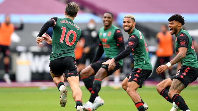 Jack Grealish helped Aston Villa survive the drop on the final day. Picture: Getty Images
