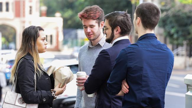 Luke Read (third from left) was not convicted for possessing drugs. Picture: Gaye Gerard