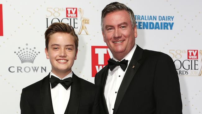 Xander and Eddie McGuire at the Logies.