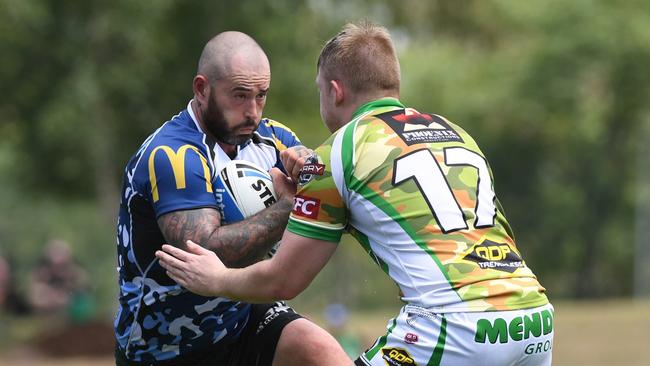 Ipswich Jets captain Nat Neale surges ahead.