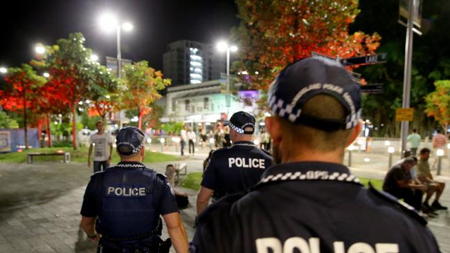 A Cairns police officer has been assualted at a press announcement in the CBD. Picture: Marc McCormack