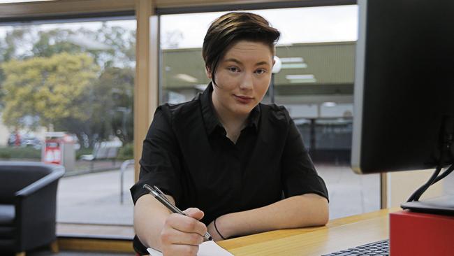 Ashley Norton, 18, recently moved to Tasmania from Queensland and is eager for her first job. Picture: MATHEW FARRELL
