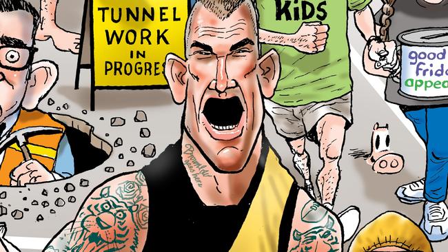 Dustin Martin putting on a powerful display.