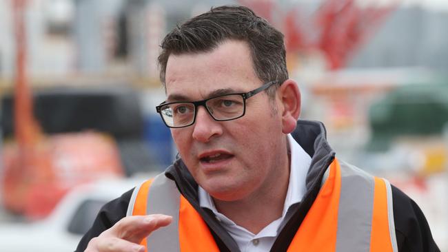 Premier Daniel Andrews likes trains and Shapes. Picture: David Crosling