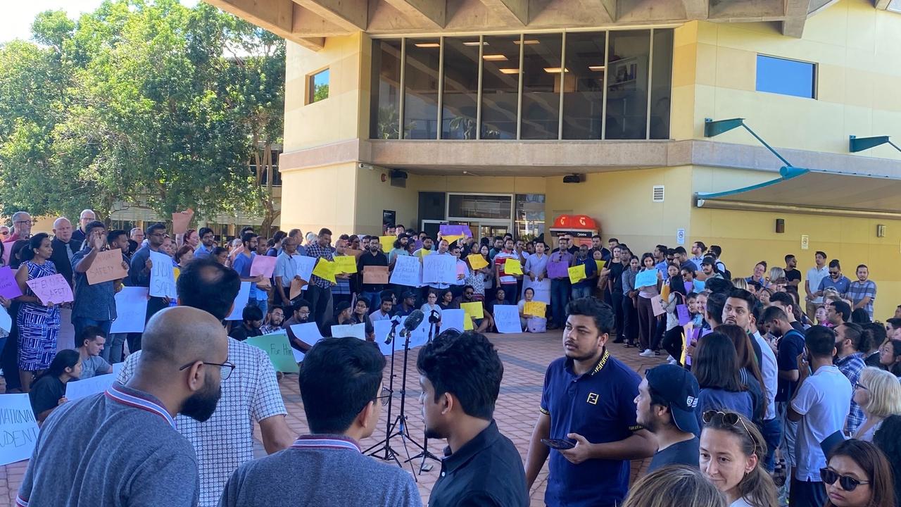 Students and university staff attended the vigil at the Casuarina campus. Picture: CDU Facebook
