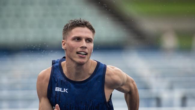 Mitchell Lightfoot from Maitland in the U20 110m hurdles U20.