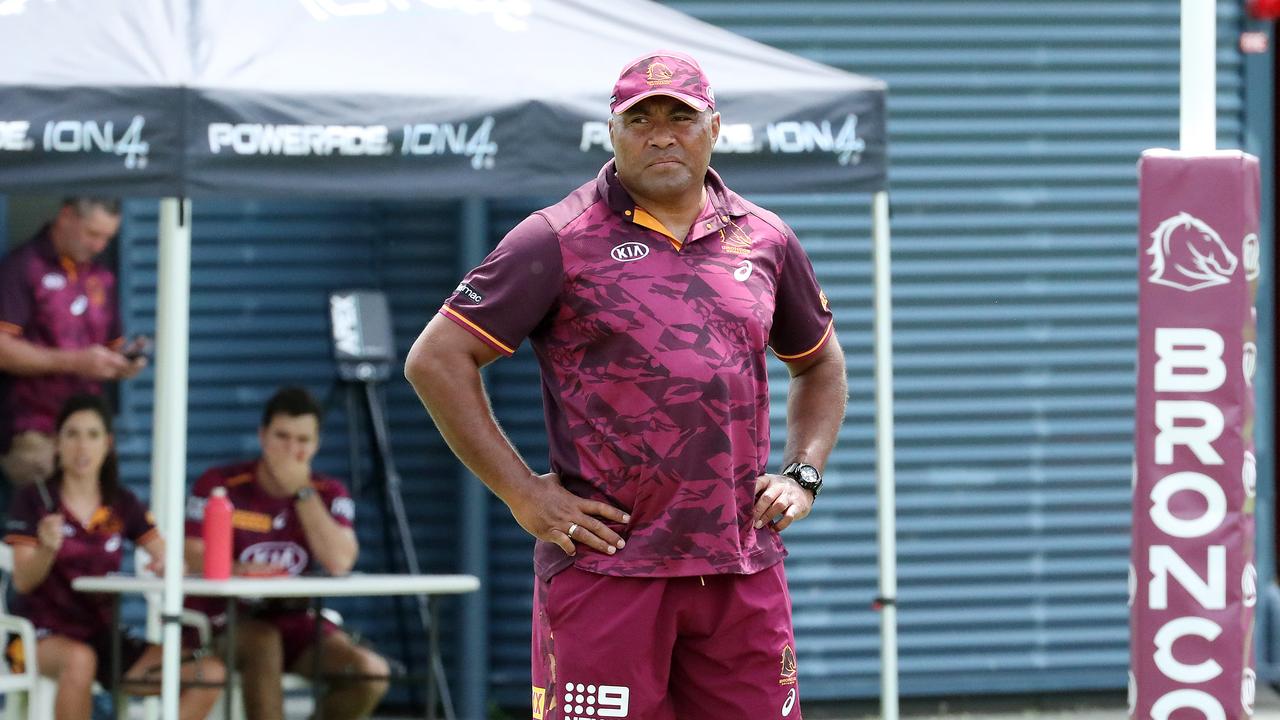 Petero Civoniceva at Broncos training. Photo: Liam Kidston.