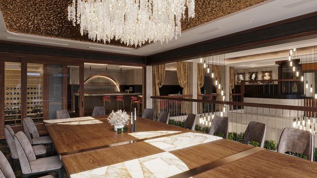 One-off chandeliers are part of the revamp. Above is an artist's impression of the TAMA at the revamped GPO in Fortitude Valley.