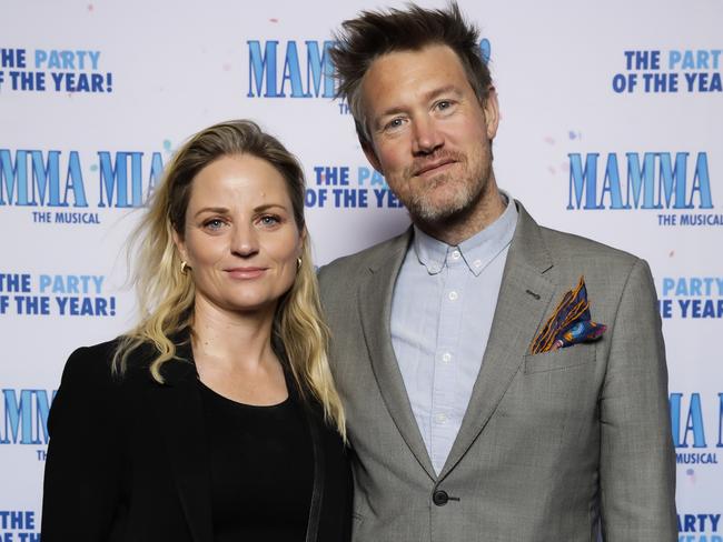 With wife Lucy Cochrane at the opening night of Mamma Mia the Musical in Melbourne in 2023. Picture: Sam Tabone/Getty