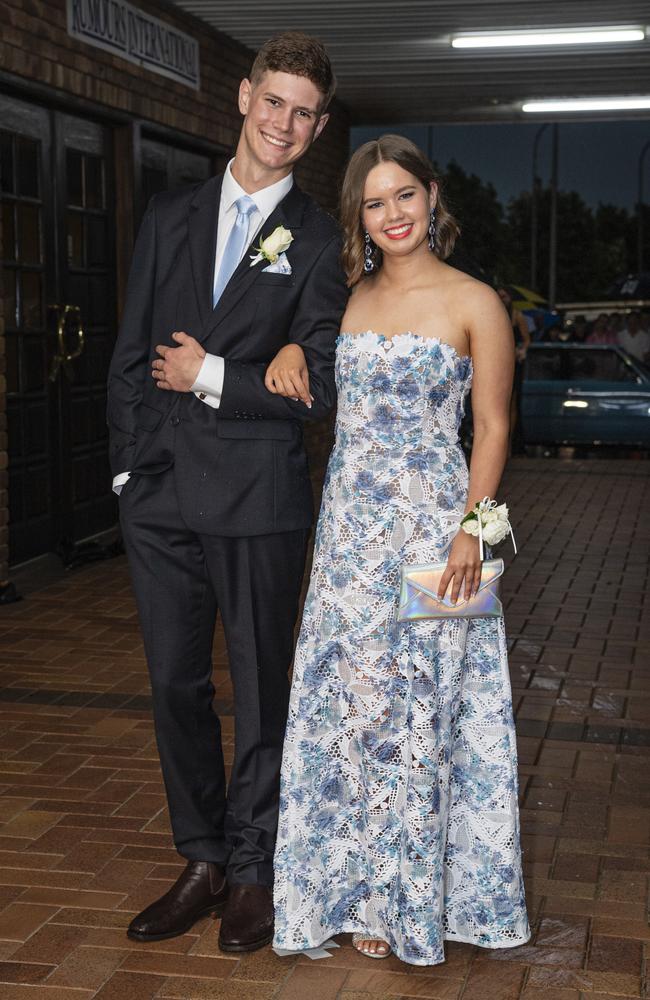 Edward Layton and partner Meg Armstrong at Toowoomba Grammar School formal at Rumours International, Wednesday, November 13, 2024. Picture: Kevin Farmer