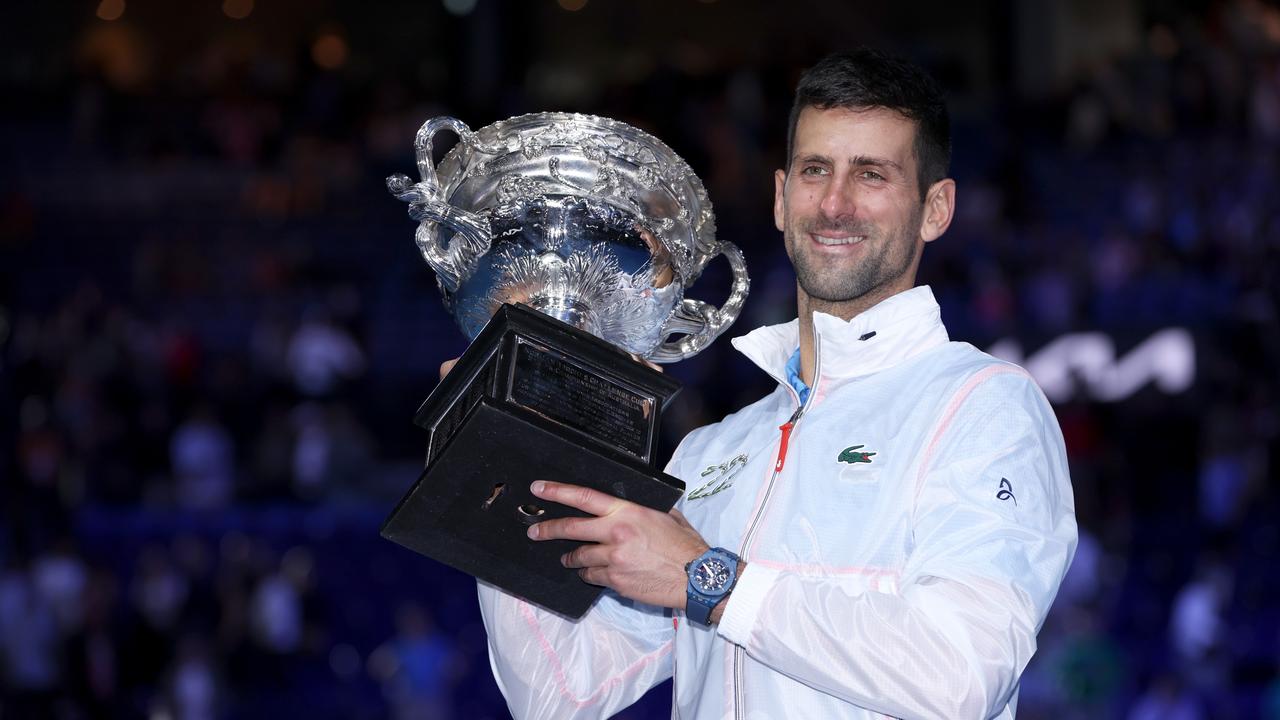 Novak Djokovic won his 10th Australian Open title. (Photo by Clive Brunskill/Getty Images)