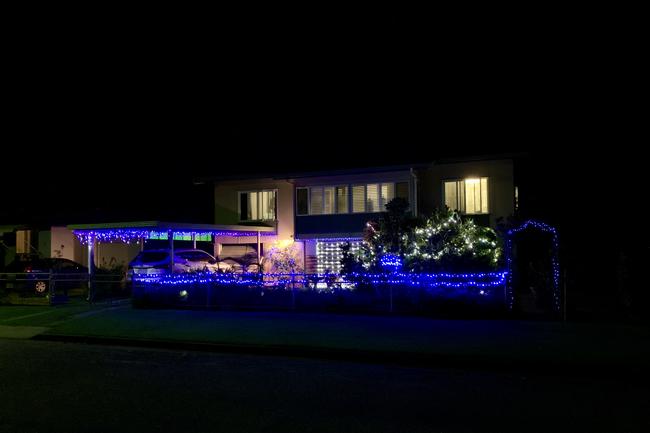 Christmas lights in Simpson St in West Mackay. Picture: Rae Wilson