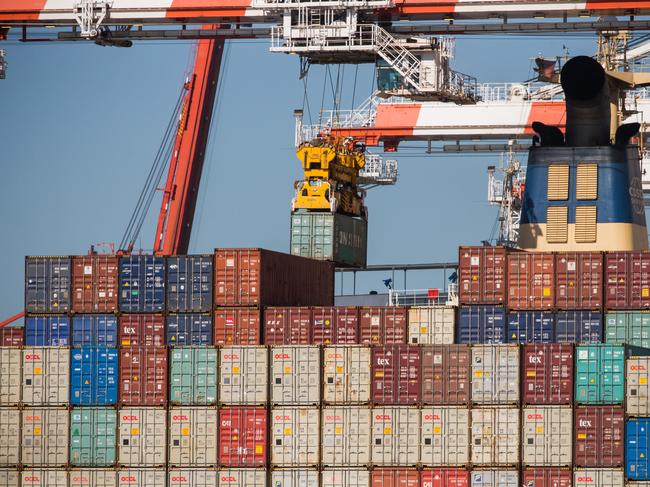 MELBOURNE, AUSTRALIA - NewsWire Photos APRIL 30, 2021: Generic images of Ports, Docks, Cranes and shipping containers in Footscray docking yards. Picture: NCA NewsWire / Paul Jeffers