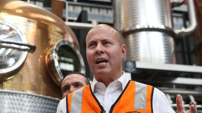 Treasurer Josh Frydenberg and Prime Minister Scott Morrison are aiming for an unemployment figure with a three in front of it this year. Picture: NCA NewsWire / David Crosling