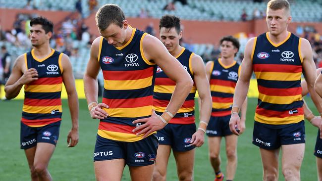 The Crows have a tough fortnight ahead. (Photo by Mark Brake/Getty Images)