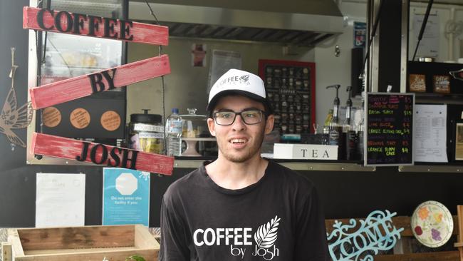 Coffee By Josh owner Joshua Poole, 22, said he fell in love with making coffee after completing a hospitality course in high school. Picture: Jessica Baker