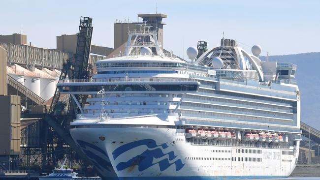 The Ruby Princess, where two Girraween groups contracted coronavirus. Picture: Simon Bullard