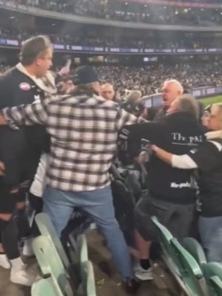 MCG fight: Wild brawls erupt at Carlton, Collingwood match | Herald Sun