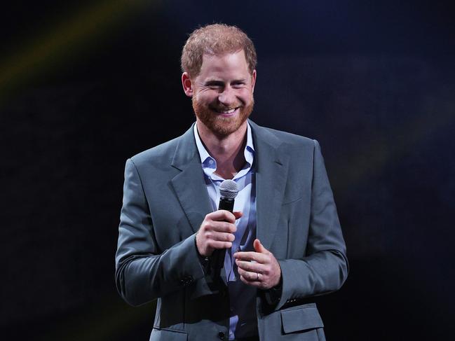 Harry took the stage at the opening ceremony. Picture: Dean Mouhtaropoulos/Getty Images