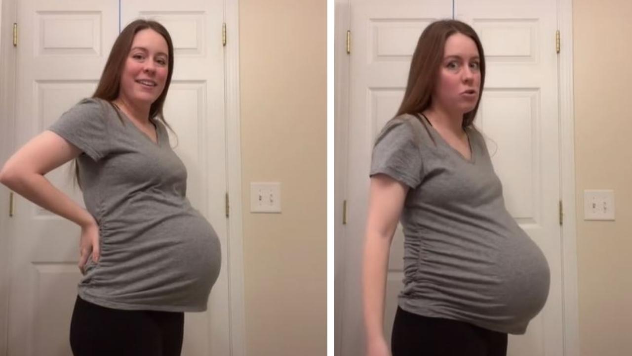 TikTok mum captures moment her bump drops on video and whoa mama