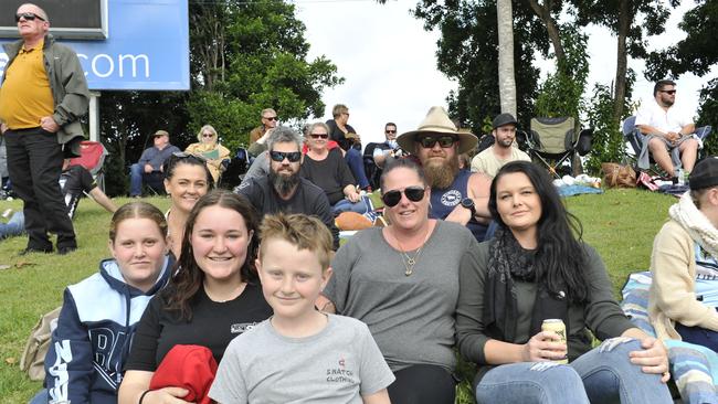 Coffs Coast league fans enjoy the atmosphere at the Cronulla Sharks v Gold Coast Titans match at C.ex Stadium Coffs Harbour. Photo: Tim Jarrett