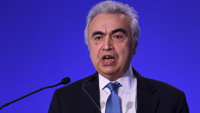 International Energy Agency executive director Fatih Birol speaks at the COP26 UN Climate Summit in Glasgow. Photo: Daniel Leal-Olivas