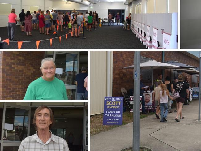Pre-poll voting for the 2024 local government elections at Rockhampton Showgrounds on March 15.