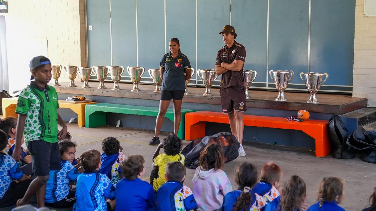 Hawthorn's Matt Hill went back to Katherine this week ahead of his club's match against the Gold Coast Suns. Picture: Seamus Parkinson, Hawthorn FC