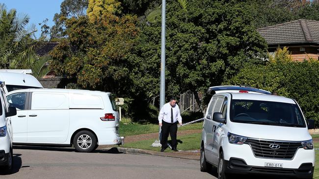 Police at the scene of a murder in Metford on June 20, 2020. Picture: Peter Lorimer,