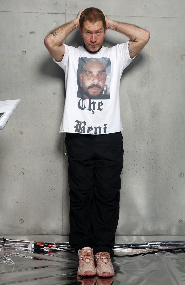 Fashion designer Dan Single ahead of his book launch during Australian Fashion Week 2025 at Carriageworks in Everleigh. Picture: Jonathan Ng