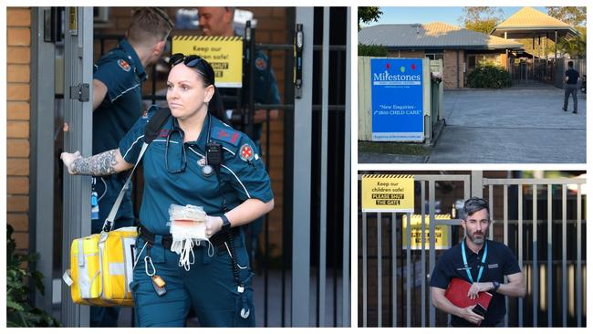 Paramedics rushed to a Brisbane childcare centre after children were exposed to an "unknown substance".