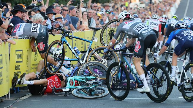 Simon DEHAIRS of Alpecin-Ceceuninck goes over the barrier. Picture: Sarah Reed/Getty Images