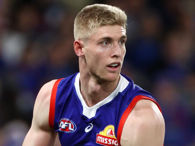 2022 AFL Football Round 21 - Western Bulldogs V Fremantle Dockers at Marvel Stadium. Tim English of the Bulldogs in action. Picture: Mark Stewart