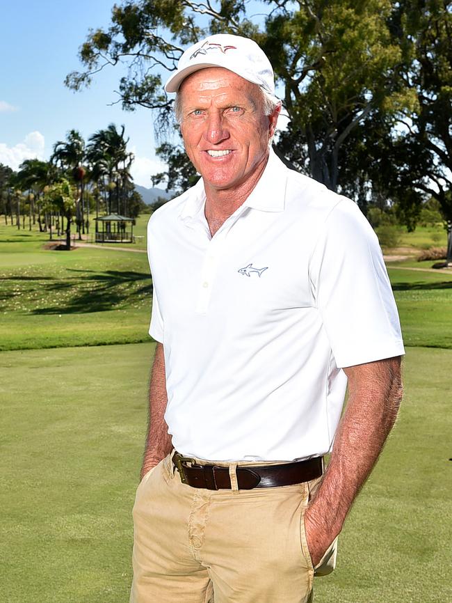 Greg Norman at Townsville’s Rowes Bay Golf Course. Picture: Alix Sweeney.