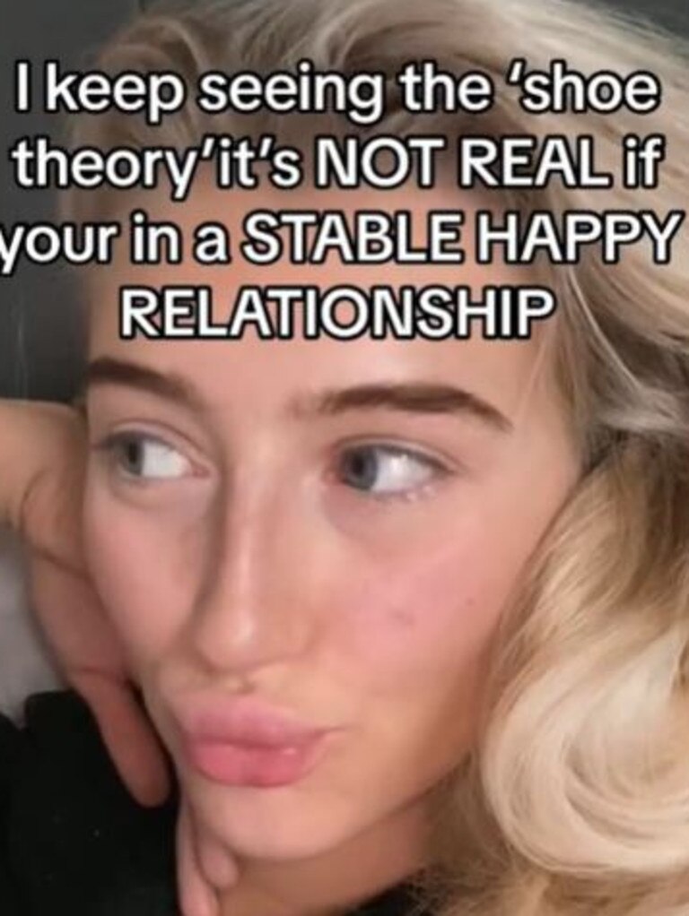 She claims the shoe theory isn't real. Picture: TikTok/brookejamesxx