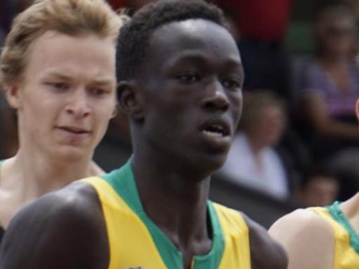 Redbank Plains' Joseph Deng (no.270) competing in Germany in July, 2016.