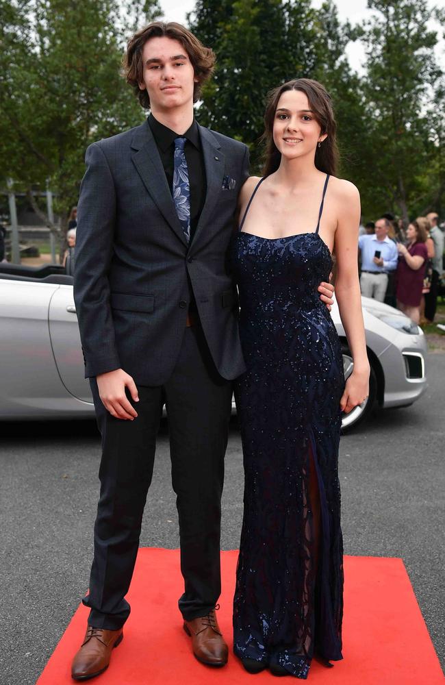 Partner and Sienna Hales at Nambour State College School Formal. Picture: Patrick Woods.